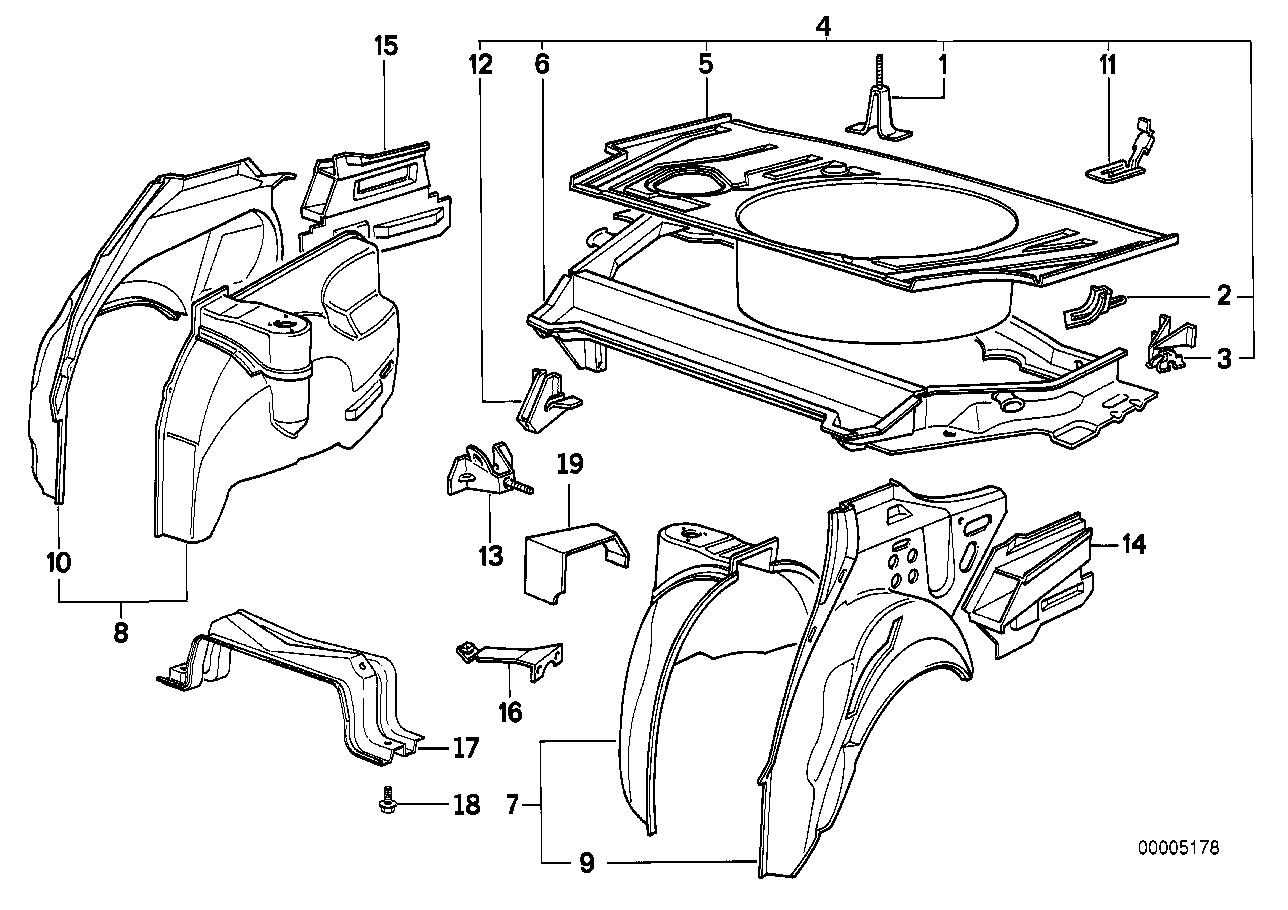 Genuine BMW 41121954680 E34 E32 Bracket Pressure Accumulator Right (Inc. 525i, 750iL & 518i)