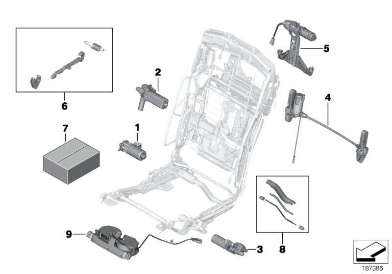 Genuine BMW 52209181815 RR4 Drive Unit, Backrest Angle Adjust., Left (Inc. Alpina B7, Ghost EWB & 730d)