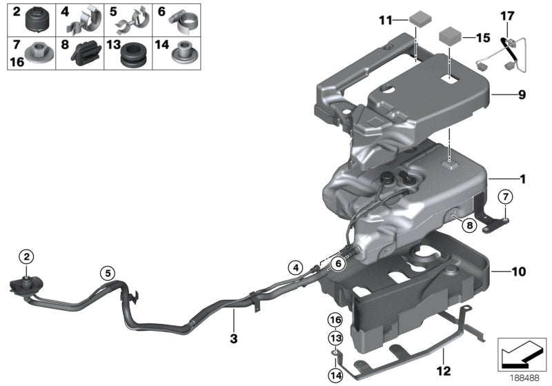 Genuine BMW 16197205020 E71 E70 Insulation (Inc. X5 & X6 30dX)