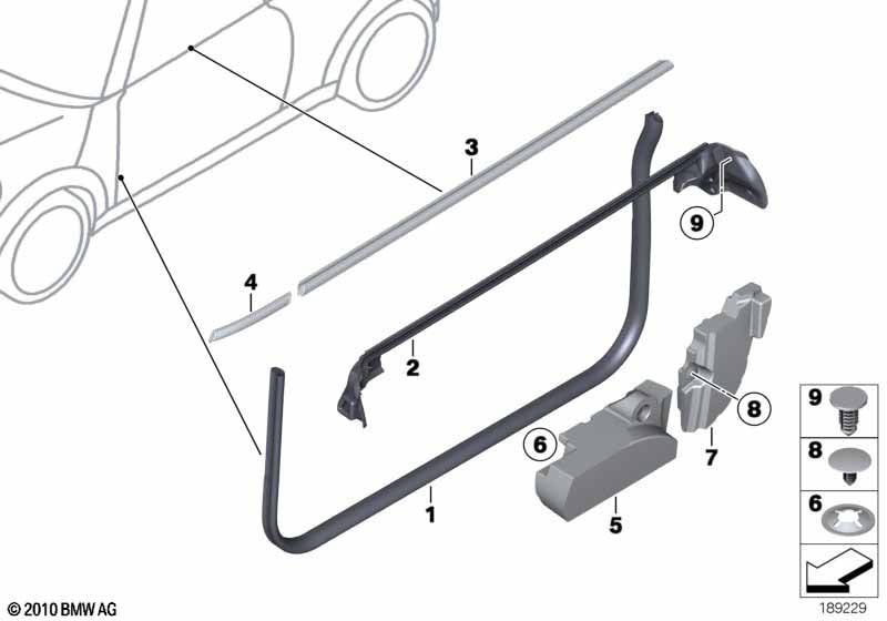 Genuine BMW 51767371476 Front Right Door Seal | ML Performance UK Car Parts