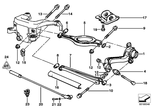 Genuine BMW 33321092247 E46 E36 E86 Rubber Mounting (Inc. 320d, Z4 M3.2 & 316i)