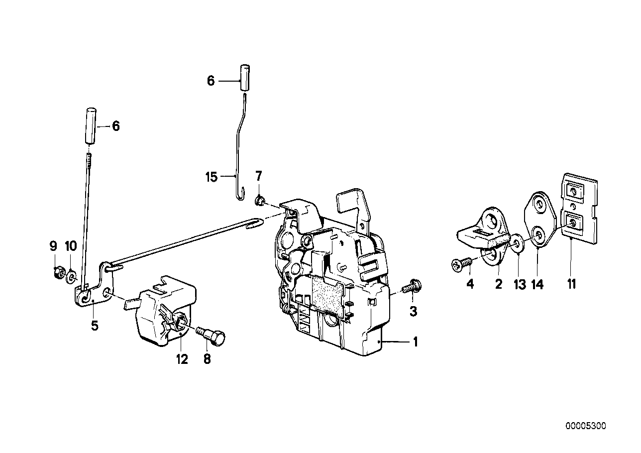 Genuine BMW 51211922843 E30 Door Lock Front Left (Inc. 325i, M3 & 323i)