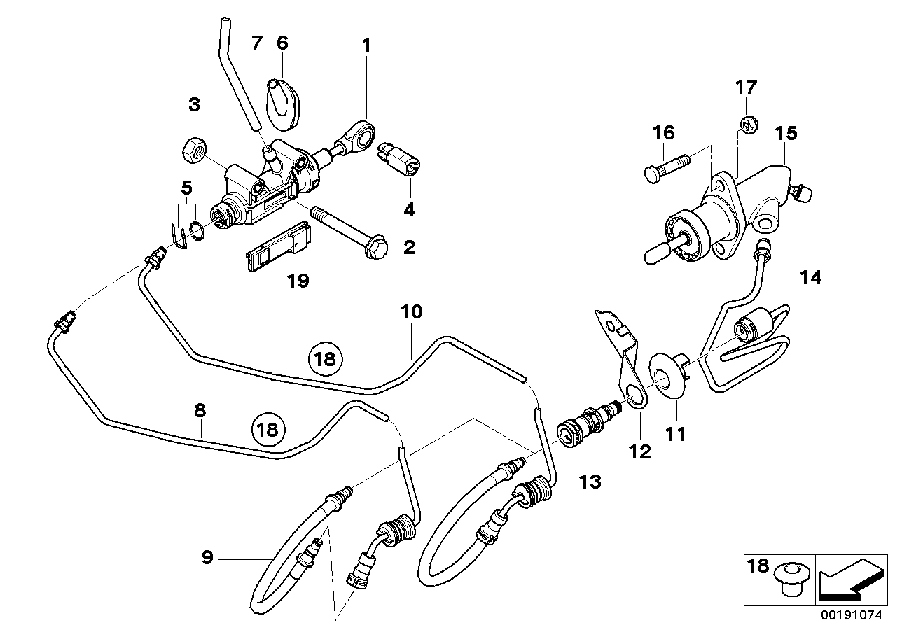 Genuine BMW 21521165451 E53 F26 Repair Kit Clutch Plug-In Connector (Inc. 525d, 318is & X1 18i)