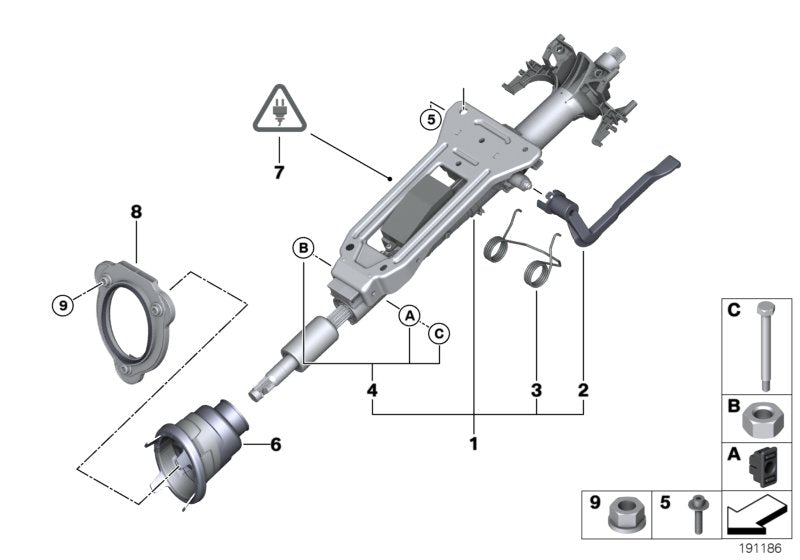 Genuine BMW 32306786151 E89 Manually Adjust. Steering Column (Inc. Z4 35is, Z4 35i & Z4 30i)