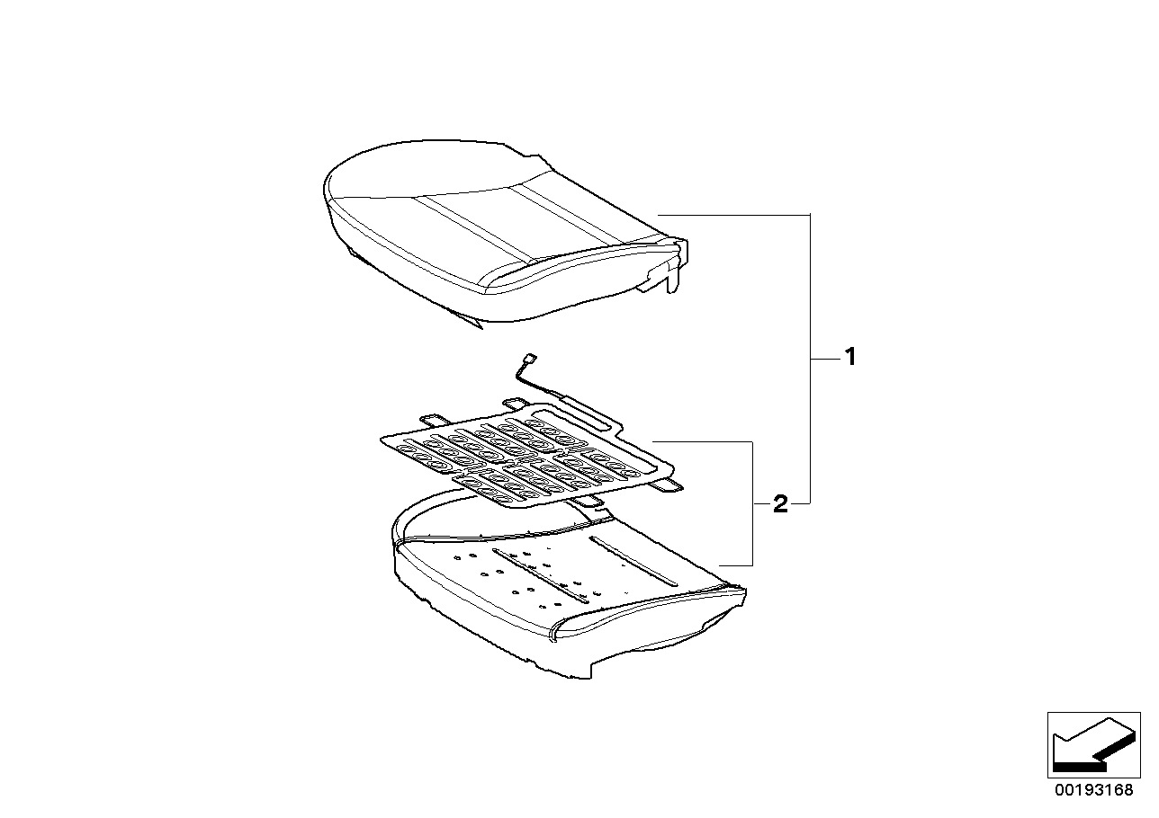 Genuine BMW 52103450011 E83 Seat Upholstery, Right SCHWARZ (Inc. X3)
