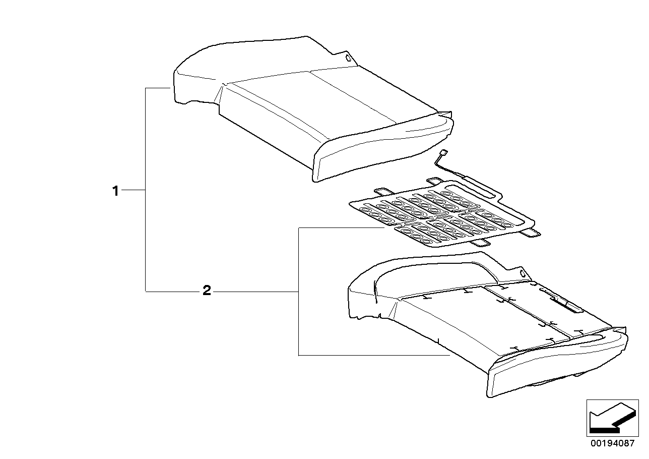 Genuine BMW 52107292788 E70 Padding Section Comfort Seat OC3 (Inc. X5)