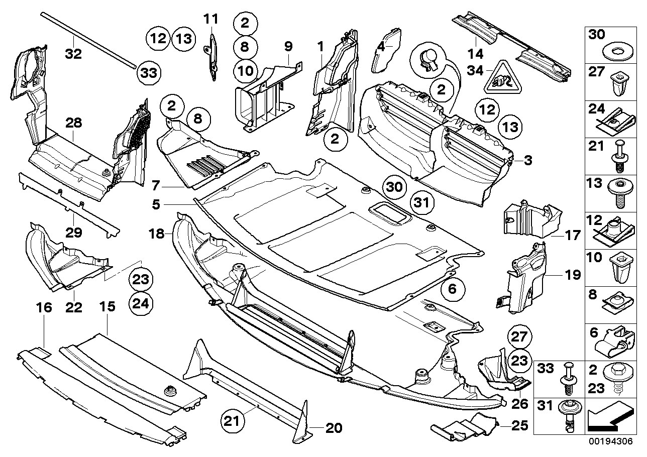 Genuine BMW 51757159659 E61 Engine Encapsulation, Front (Inc. 545i, 523i & 550i)