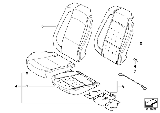 Genuine BMW 52109168519 E93 Seat Upholstery, Imitation Leather CREAMBEIGE (Inc. 335i, 335is & 328i)