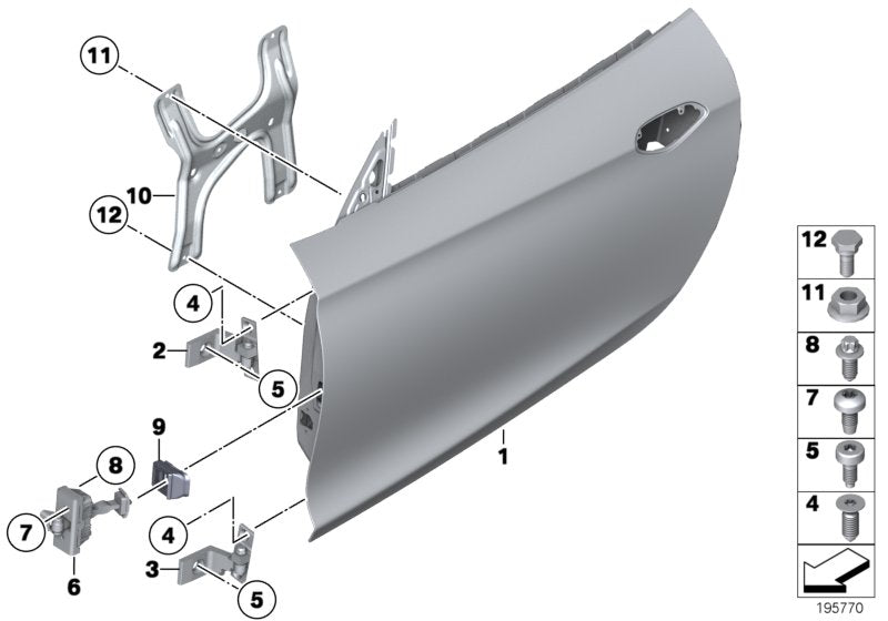 Genuine BMW 51217128267 E89 Door Brake (Inc. Z4 35i, Z4 23i & Z4 18i)
