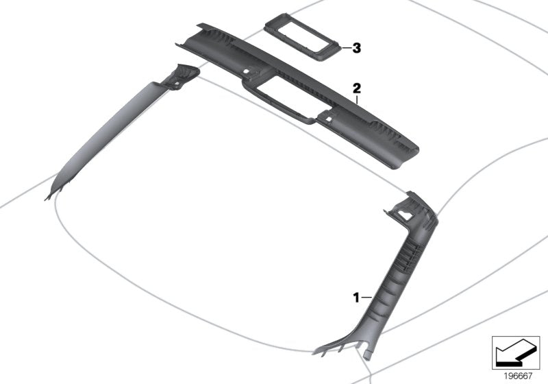 Genuine BMW 51439128410 E89 Right Column A Cover SCHWARZ (Inc. Z4 23i, Z4 35i & Z4 20i)