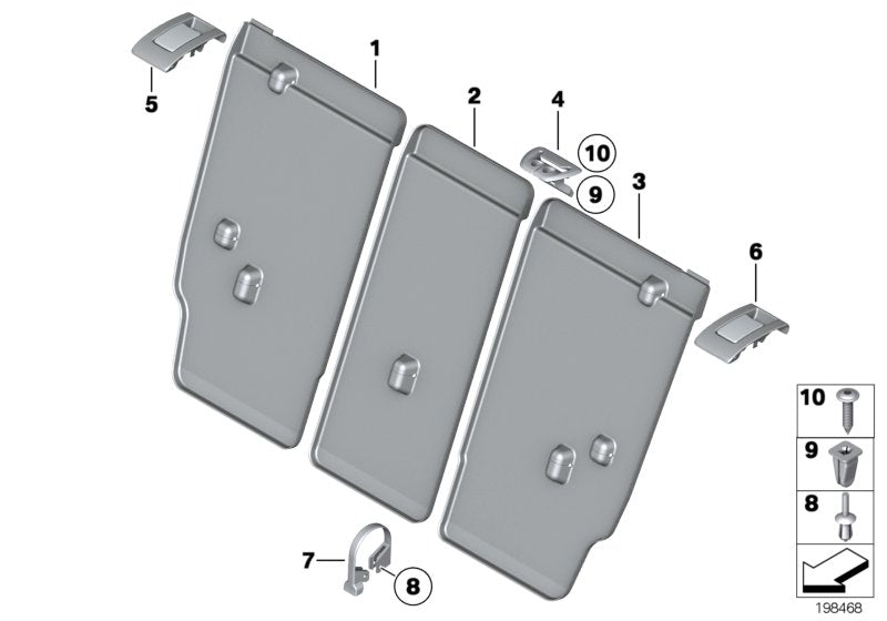Genuine BMW 52202992049 E84 Trim Backrest, Left (Inc. X1)