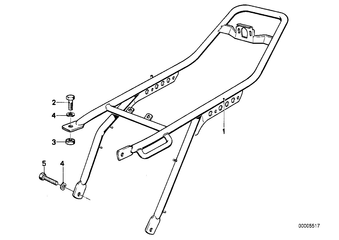 Genuine BMW 46511240977 Rear Frame Schwarz (Inc. R 80 G/S)