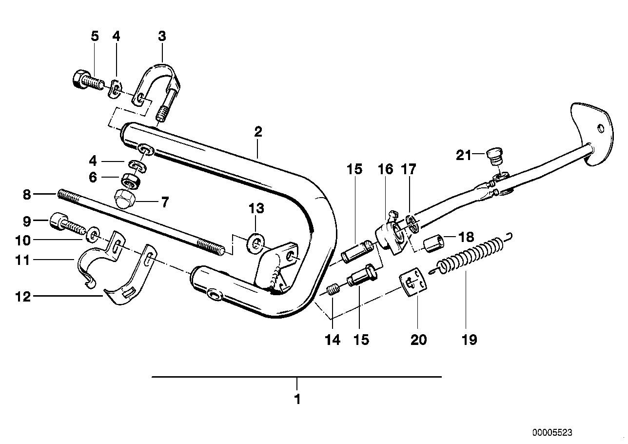 Genuine BMW 46532311720 Side Stand SW (Inc. R 80 GS & R 100 GS)