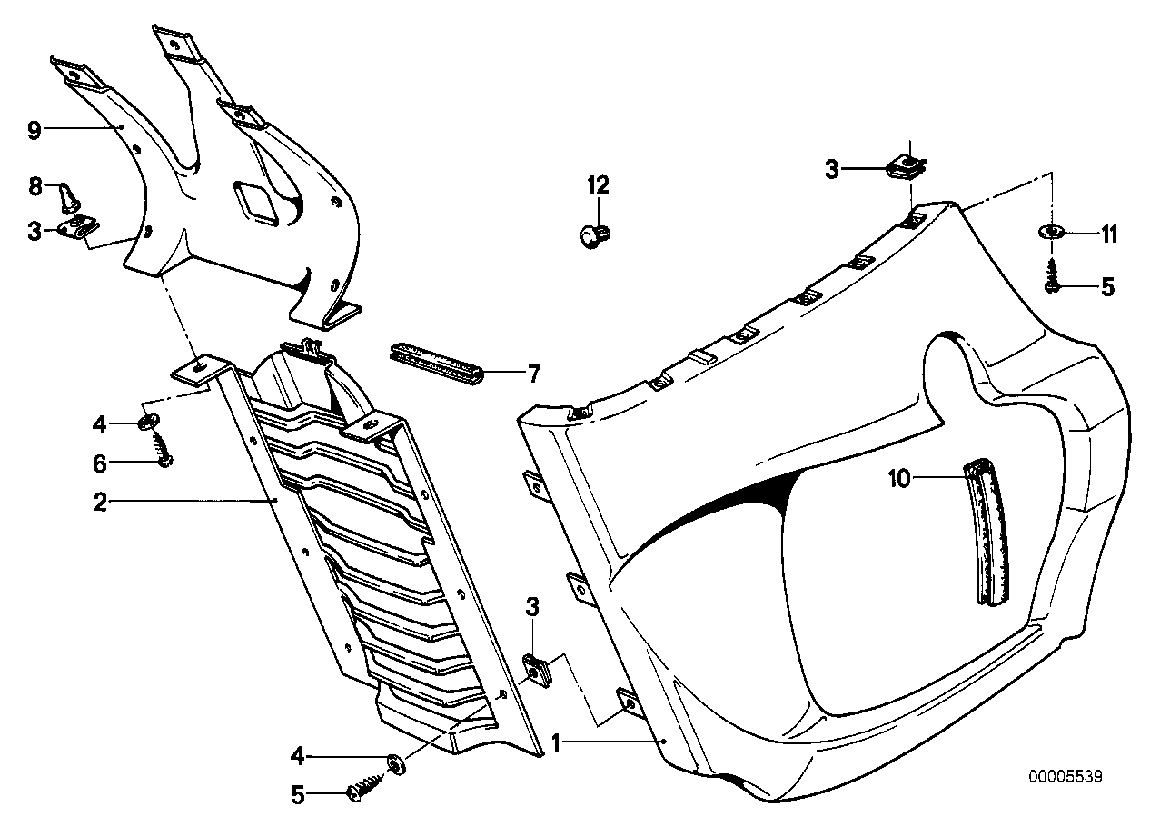 Genuine BMW 46631238920 Engine Covering Center Prime Coated (Inc. R 65 RT, R65T & R45T)