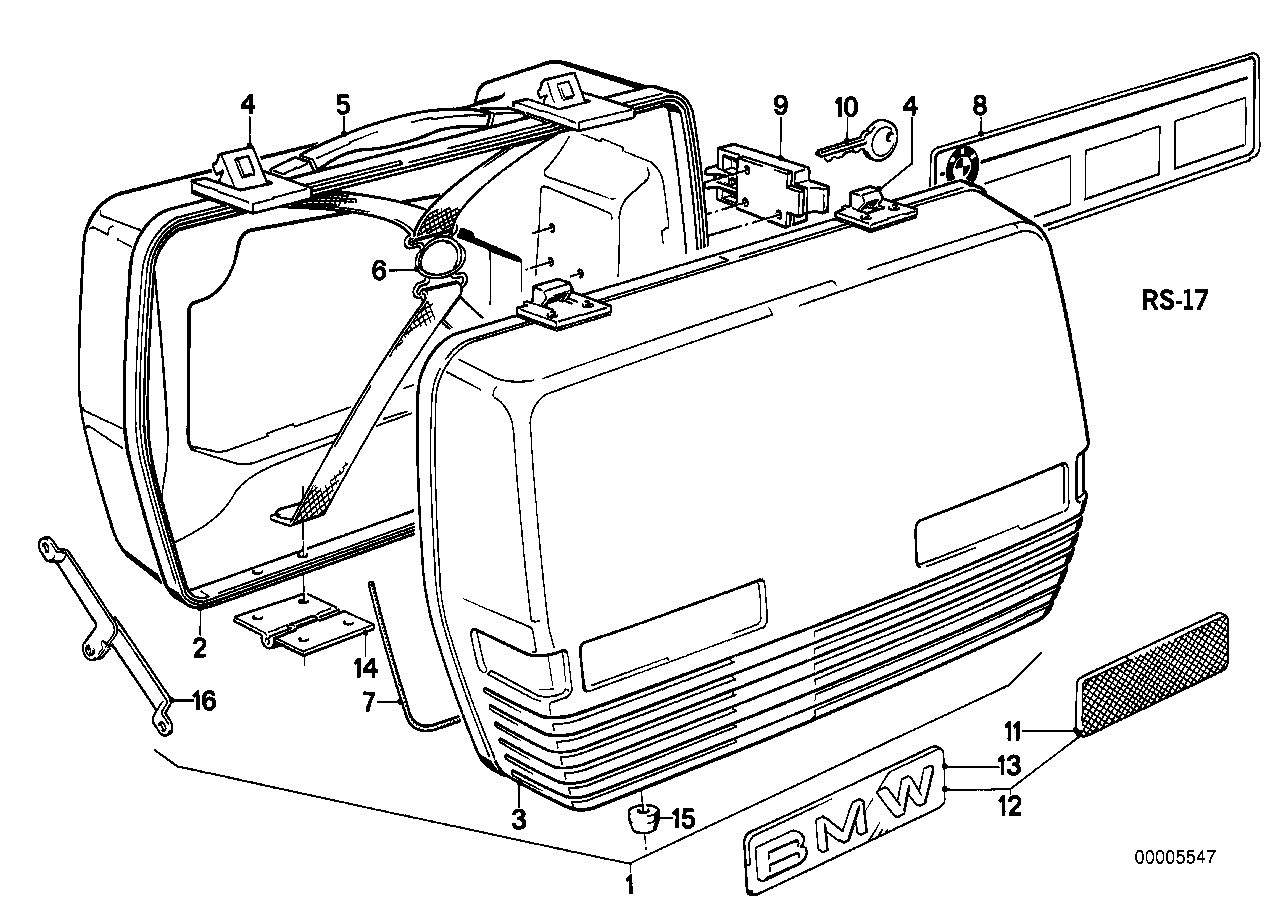 Genuine BMW 46542300018 Hinge (Inc. R45, R 65 RT & R 80 GS)