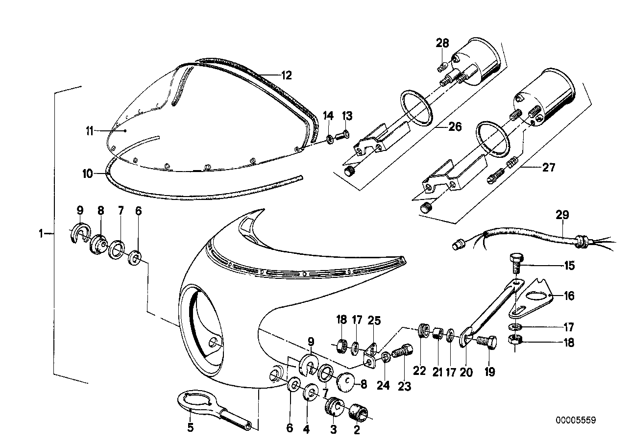 Genuine BMW 46631240625 Support SCHWARZ (Inc. R90S, R90/6 & R 75)