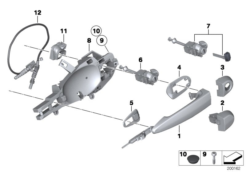 Genuine BMW 51212993147 E84 Lock Cylinder With Key, Left (Inc. X1)