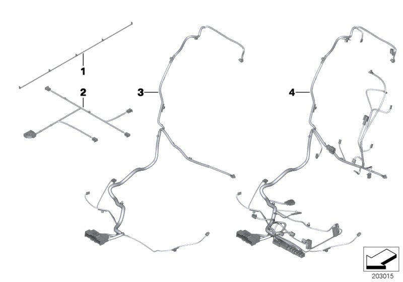 Genuine BMW 61129252423 Rep. Wiring Harness, With Airbag, Fr.Le (Inc. 535i, 740d & Alpina B7X)