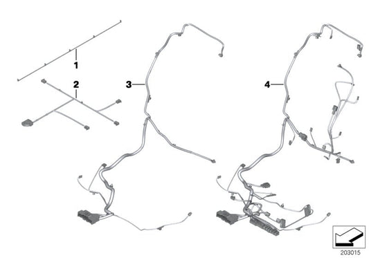 Genuine BMW 61129252423 Rep. Wiring Harness, With Airbag, Fr.Le (Inc. 535i, 740d & Alpina B7X)