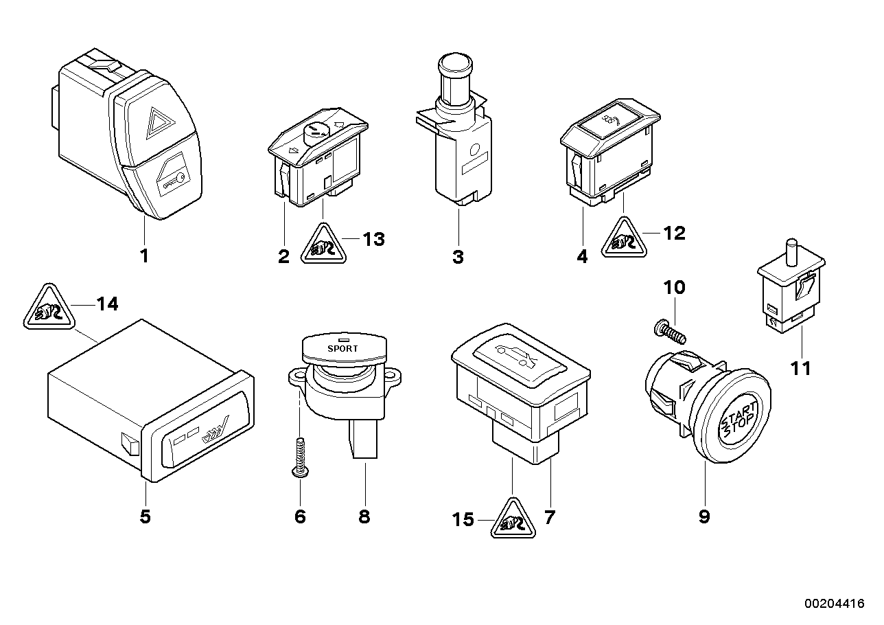 Genuine BMW 07149110286 E60 E61 E64 Oval-Head Screw With Washer 2,5X10mm (Inc. X5 4.6is, 635d & 530d)