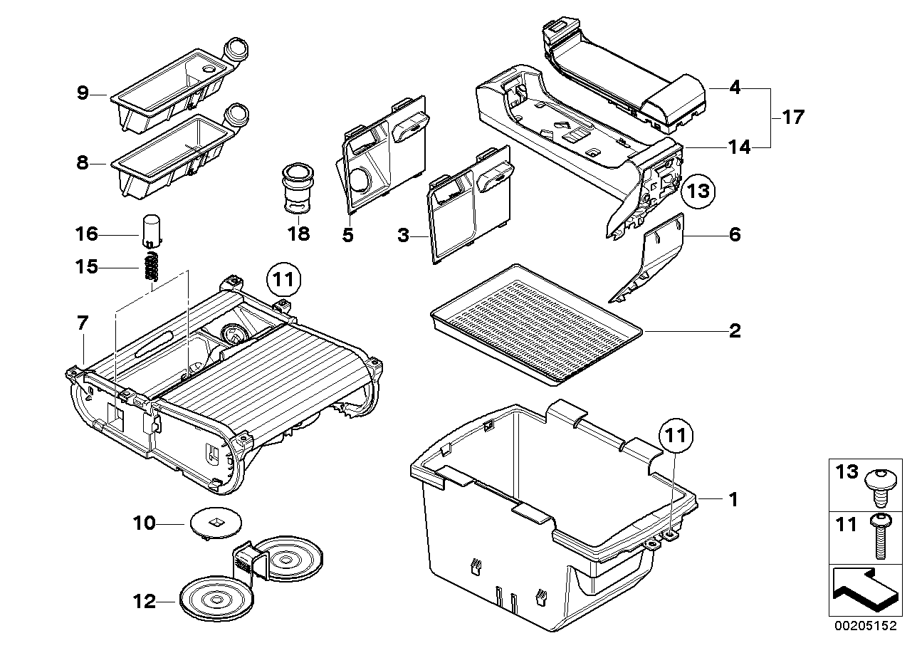 Genuine BMW 51169203443 E71 E72 E70 Support For Telephone (Inc. X5 & X6 M50dX)
