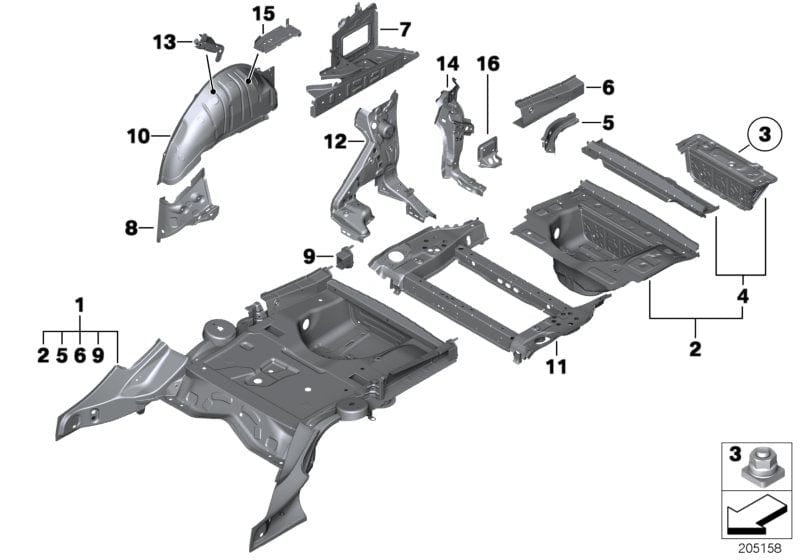 Genuine BMW 41107175173 Mount, Bumper (Inc. 535d, 750LiX 4.0 & 518d)