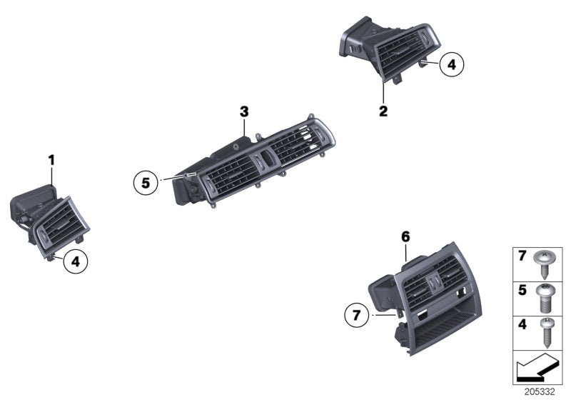 Genuine BMW 64229142588 Fresh Air Grille, Left (Inc. 530d 155kW, 550iX 4.0 & 550iX 4.4)