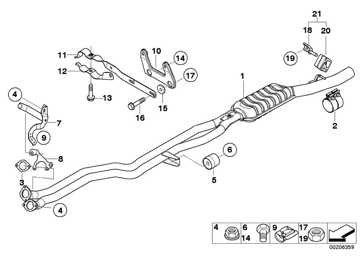 Genuine BMW 18207544261 E60 E61 Bracket (Inc. 525xi & 530xi)