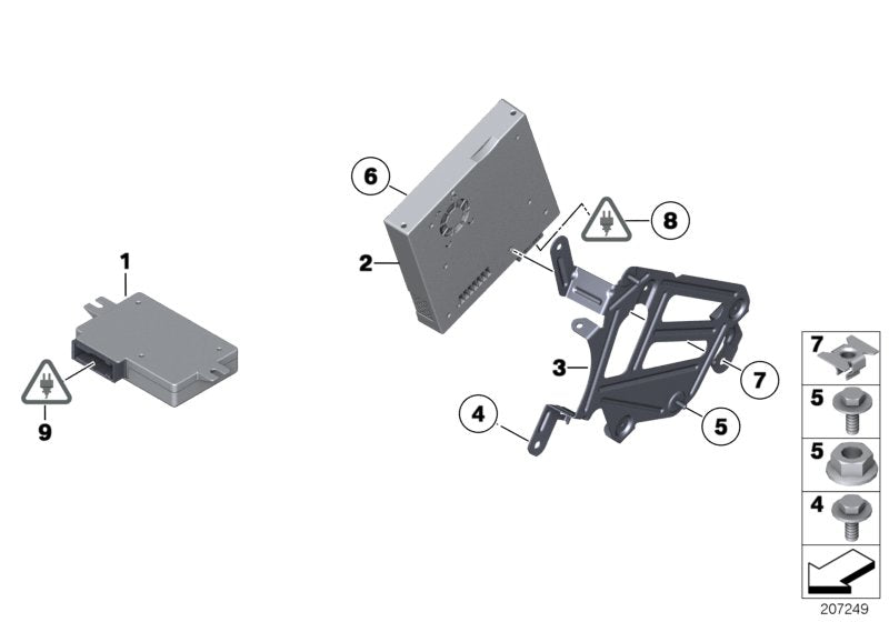 Genuine BMW 65159197375 Bracket For Tv Module (Inc. 650iX, 650iX 4.4 & 640dX)