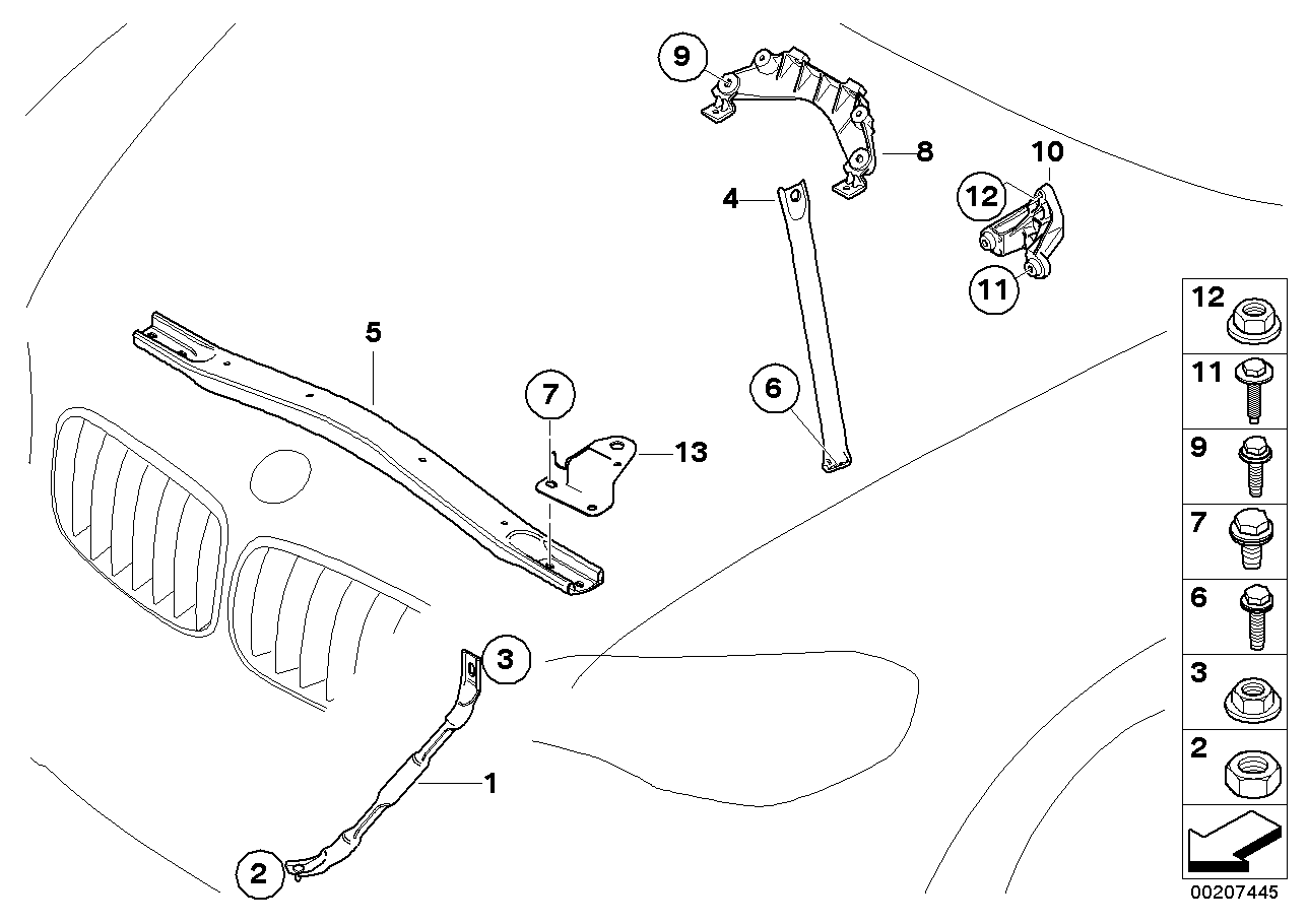 Genuine BMW 51717179434 E71 Cross Brace (Inc. X6 50iX)