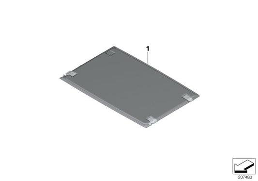 Genuine BMW 54107976673 Supended Headliner SEIDENGRAU (Inc. Alpina B7L, 535dX & 550iX)