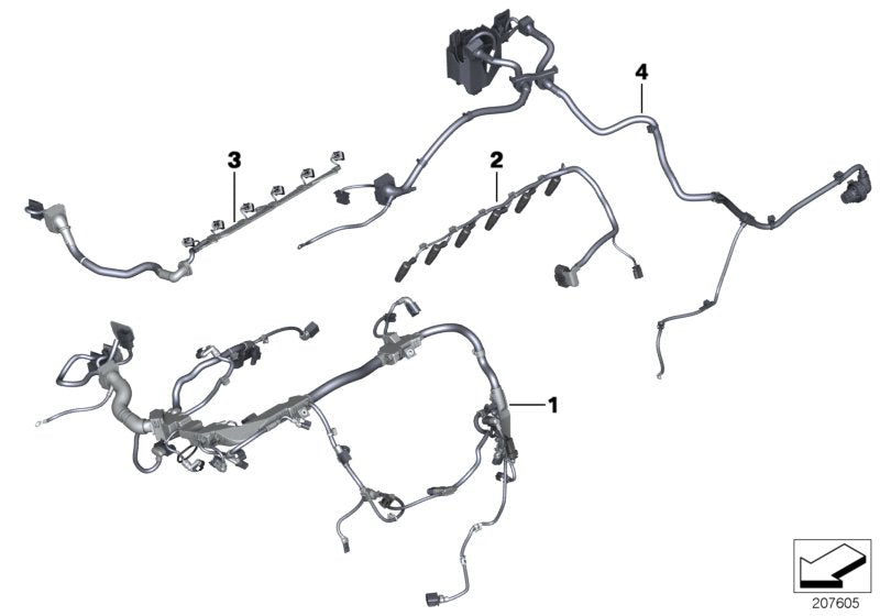 Genuine BMW 12518518402 F25 Wiring Harness, Engine Trans. Module (Inc. X3 20dX)