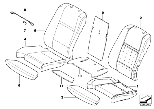 Genuine BMW 52107254804 E71 E70 Cover Thigh Support SCHWARZ (Inc. X5 40dX & X6)