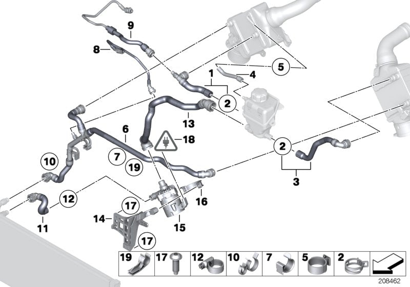 Genuine BMW 17127590890 Clip (Inc. 650iX 4.4, 550iX & 550iX 4.0)