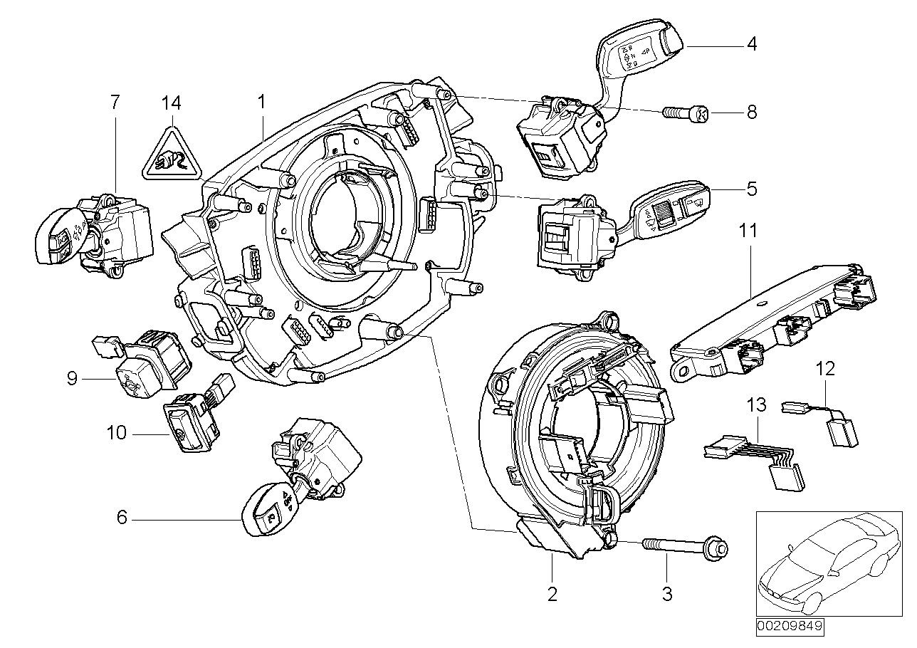 Genuine BMW 61316959986 E66 E65 E67 Cruise Control Switch (Inc. 760Li, 740i & 730i)