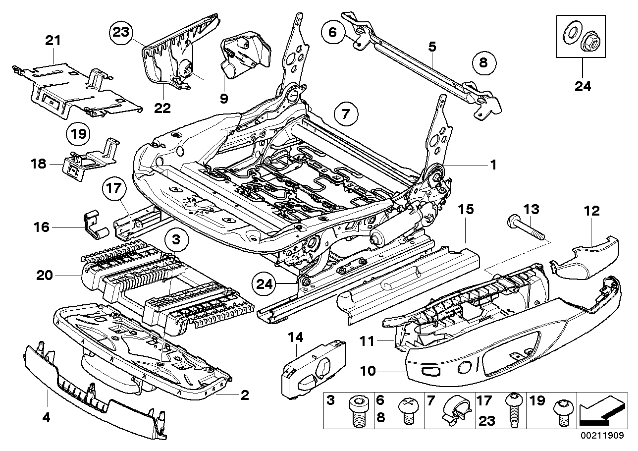 Genuine BMW 52106979654 E84 E90 E91 Trim, Seat Outer Right BEIGE (Inc. 318d, X1 28iX & 330i)