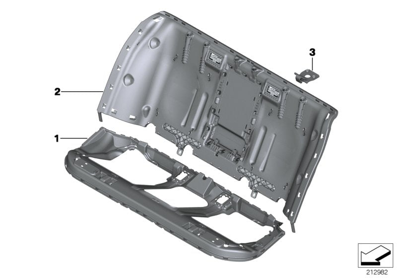 Genuine BMW 52207205099 Bracket For Frame, Backrest, Left (Inc. 520d, 535i & 535iX)