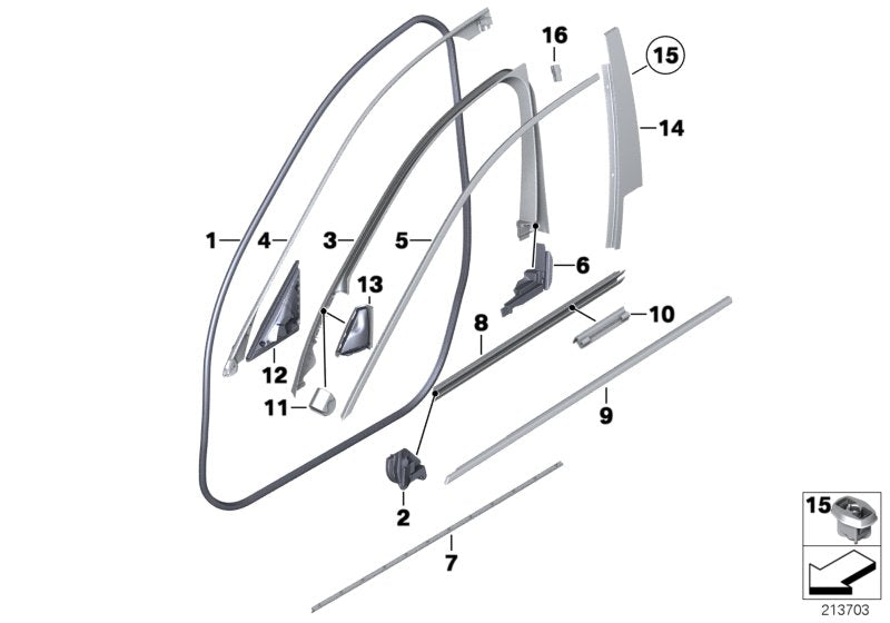Genuine BMW 51337257193 Seal For Mirror Baseplate, Inside (Inc. 520d ed, 523i & 530i)