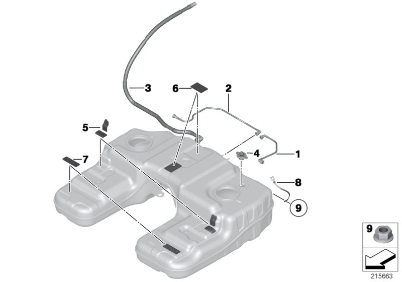 Genuine BMW 16117217903 E72 Pressure-Temperature Sensor (Inc. Hybrid X6)