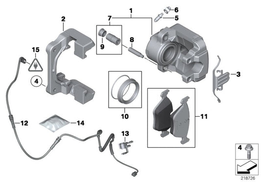 Genuine BMW 34116791920 Caliper Housing Right (Inc. 520dX, 528iX & 525dX)