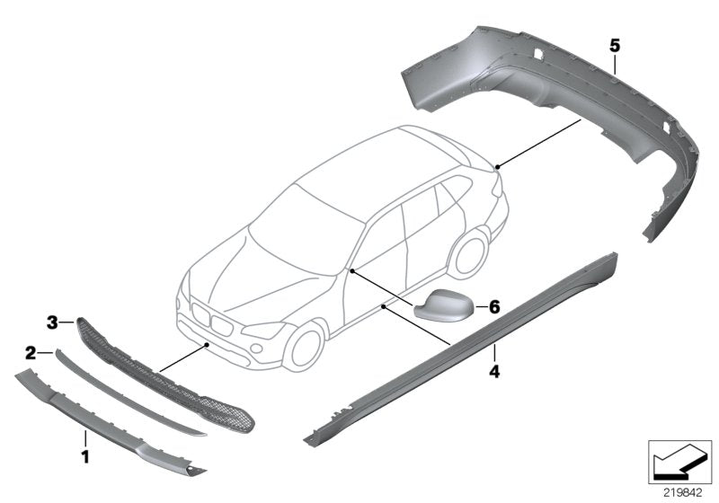 Genuine BMW 51122993570 E84 Trim Panel, Bumper, Rear, Bottom X-LINE / PDC (Inc. X1)