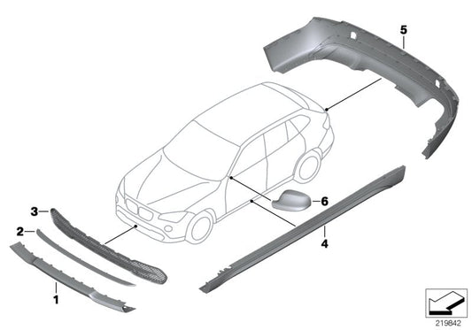 Genuine BMW 51122993570 E84 Trim Panel, Bumper, Rear, Bottom X-LINE / PDC (Inc. X1)