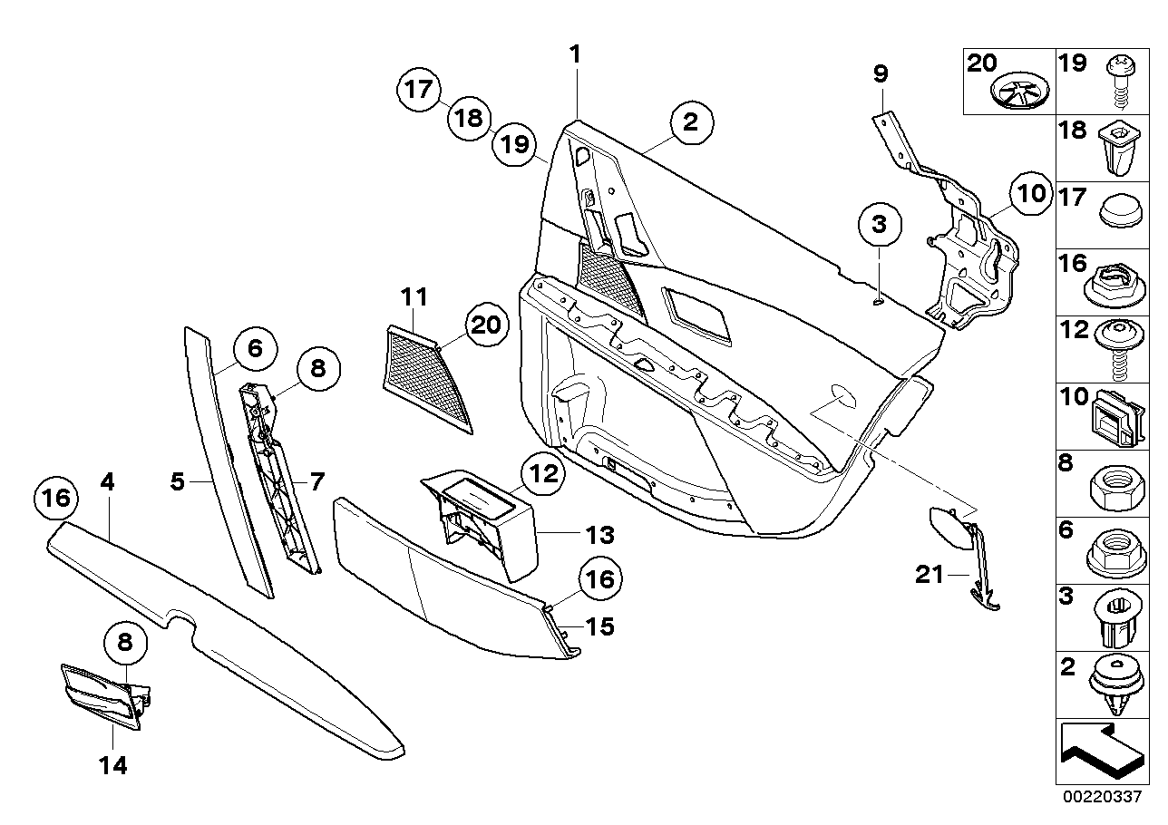 Genuine BMW 51427078751 E60 E61 Door Lining Leather Rear Left KASTANIENBRAUN (Inc. 520d, 535d & 545i)