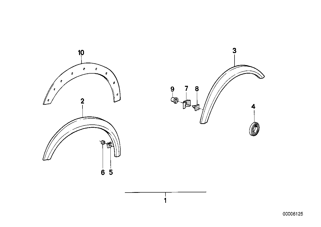 Genuine BMW 51711933175 E28 Covering Rear Left M TECHNIC (Inc. 535i, M5 & 520i)