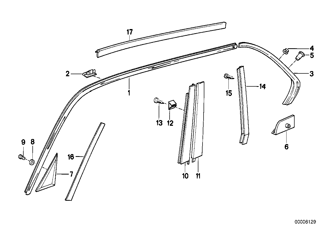Genuine BMW 51131928162 E32 Moulding Right (Inc. 735i, 730i & 750i)