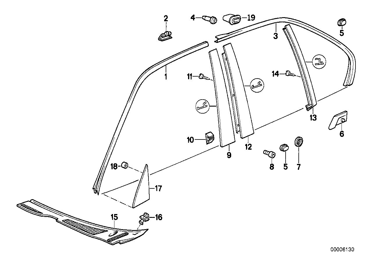 Genuine BMW 51711946231 E34 Covering Left (Inc. 525ix, 525i & 520i)