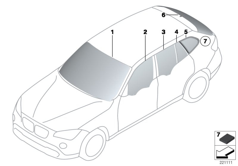 Genuine BMW 51372993825 E84 Finisher, Side Window, Rear Left CHROM (Inc. X1)