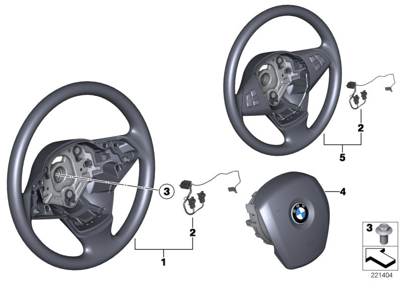 Genuine BMW 32306797909 E70 Leather Steering Wheel (Inc. X5)