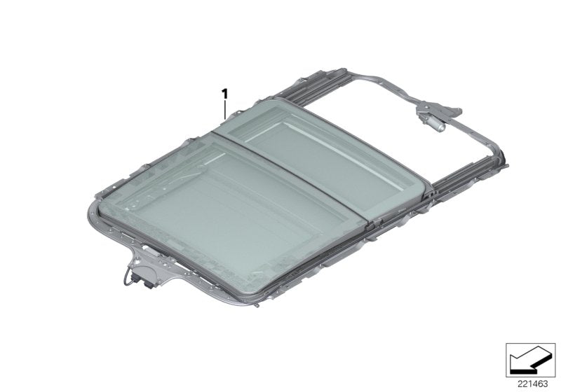 Genuine BMW 54107198755 E70 Panoramic Glass Roof, Electric HImmELGRAU (Inc. X5)