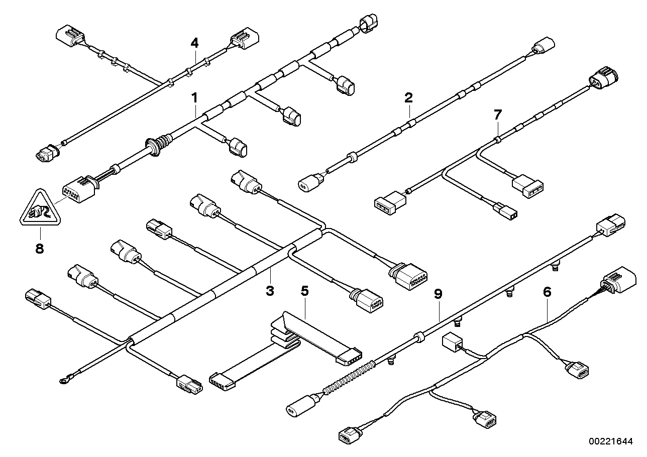 Genuine BMW 61129219646 E70 Wiring Set Pdc, Front (Inc. X5)